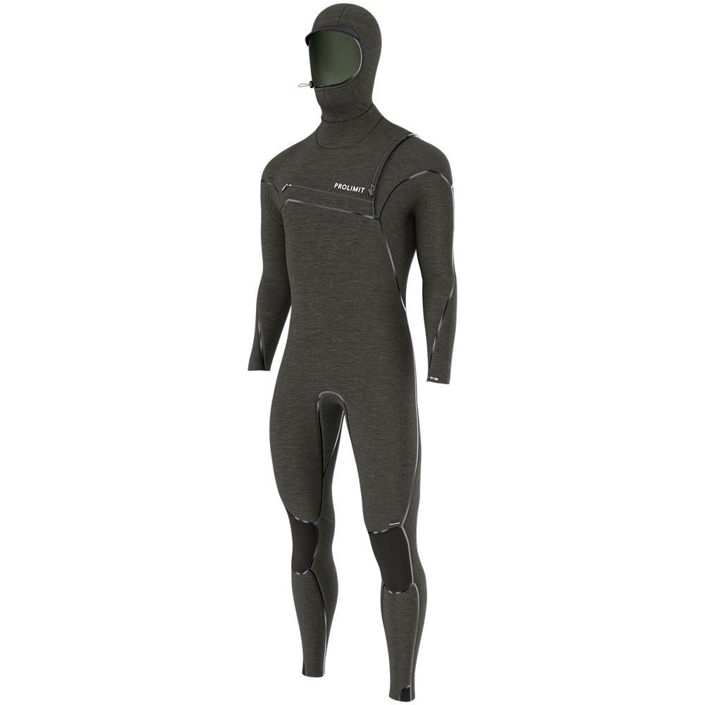 Prolimit Mercury steamer 6/4 mm combinaison homme fermeture poitrine noire avec capuche foto 1