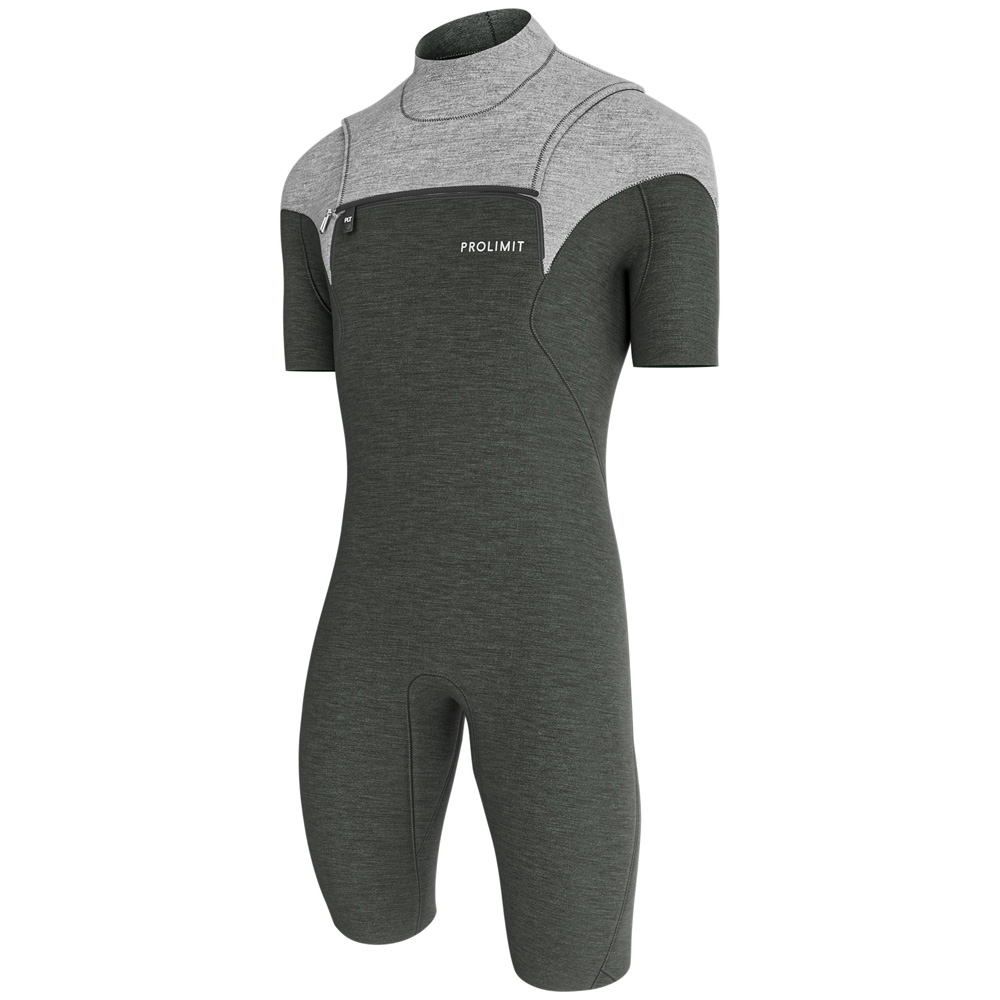 Prolimit Mercury shorty 2/2 mm combinaison homme fermeture poitrine grise foto 1