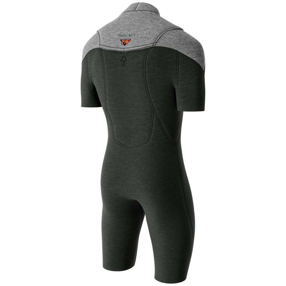 Prolimit Mercury shorty 2/2 mm combinaison homme fermeture poitrine grise 3