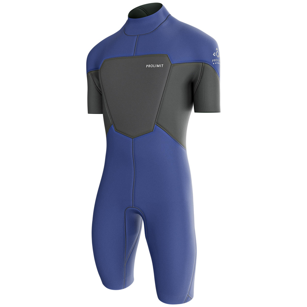 Prolimit Fusion shorty 2/2 mm combinaison homme fermeture dos bleue foto 1