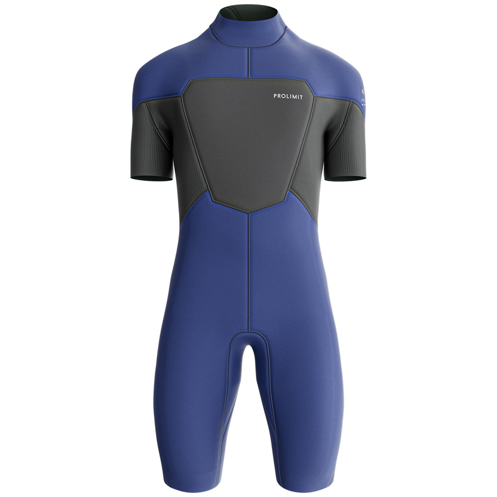 Prolimit Fusion shorty 2/2 mm combinaison homme fermeture dos bleue 2