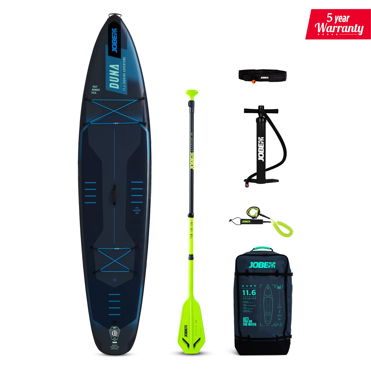 Jobe Duna 11.6 ensemble de sup gonflable bleu 8