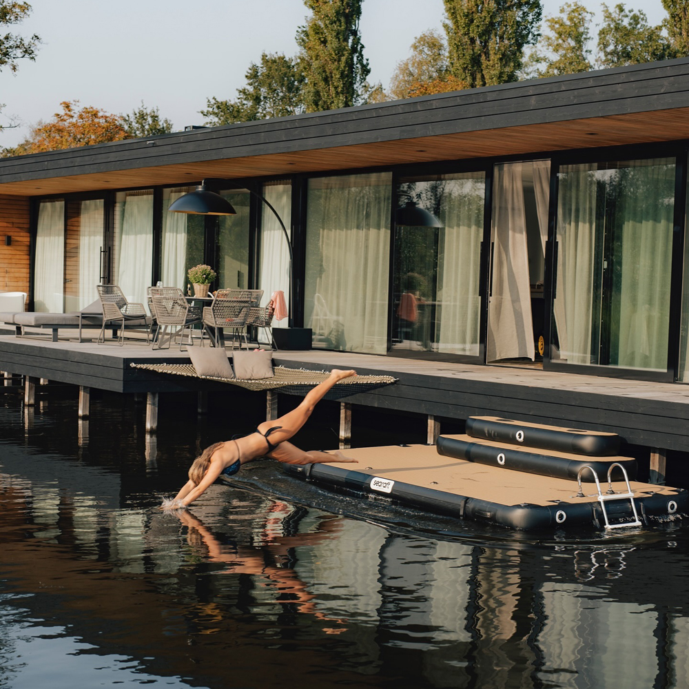 SeaRaft Teak deck noir medium plateforme gonflable 5