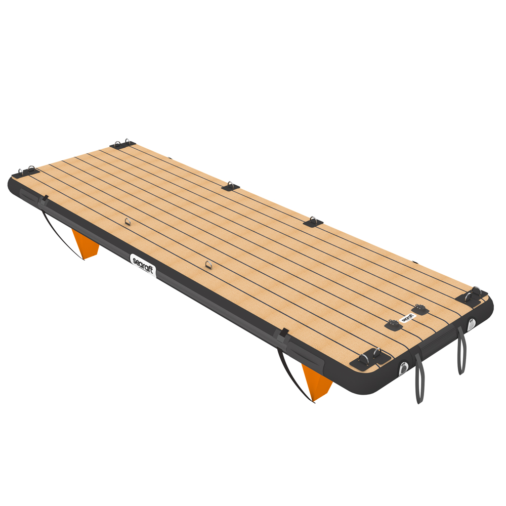 Teak deck noir large plateforme gonflable
