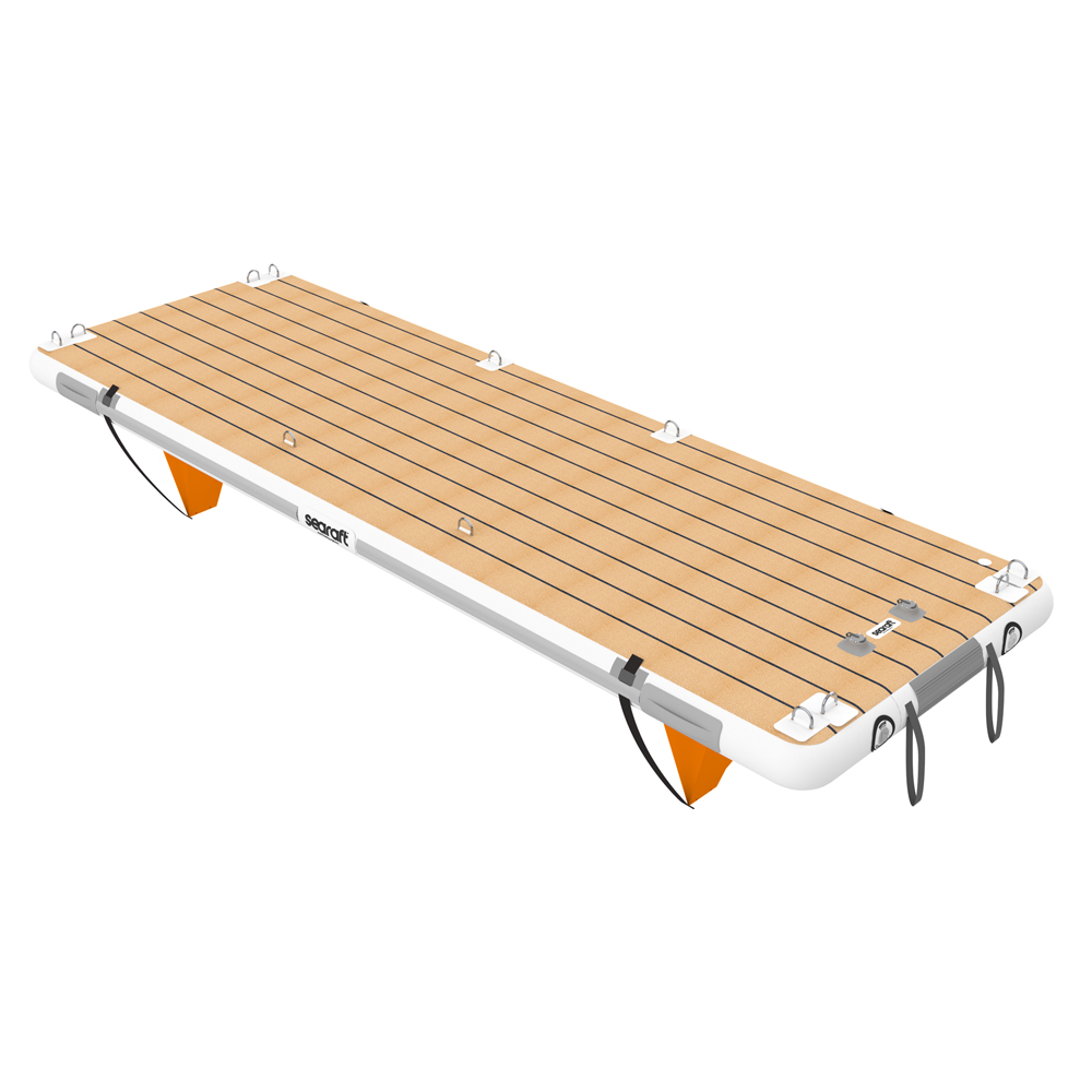 Teak deck gris large plateforme gonflable