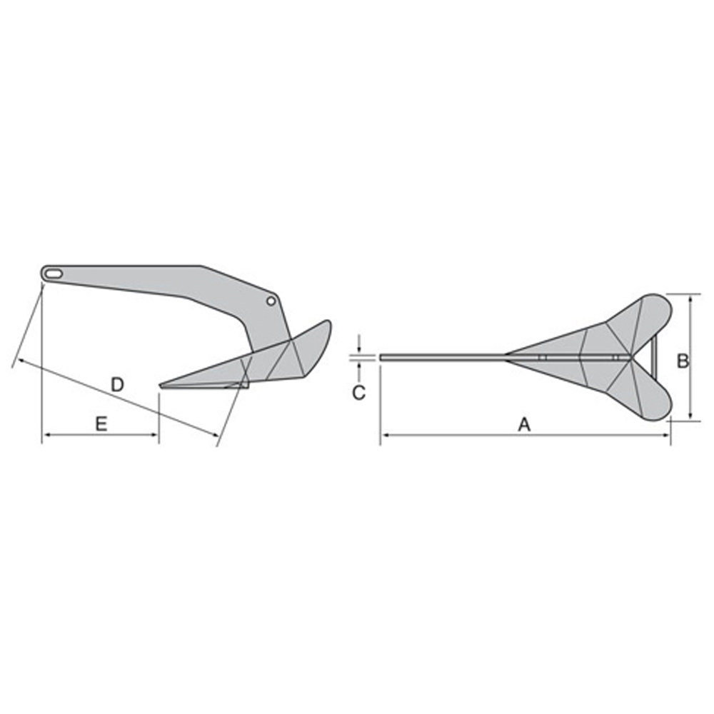 Lewmar ancre delta galvanisée 10kg 2