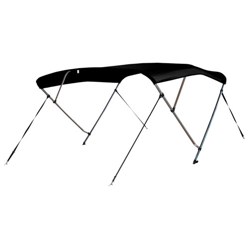 Talamex top bimini deluxe 3 arceaux 183 x 155 - 168 x 117cm noir foto 1