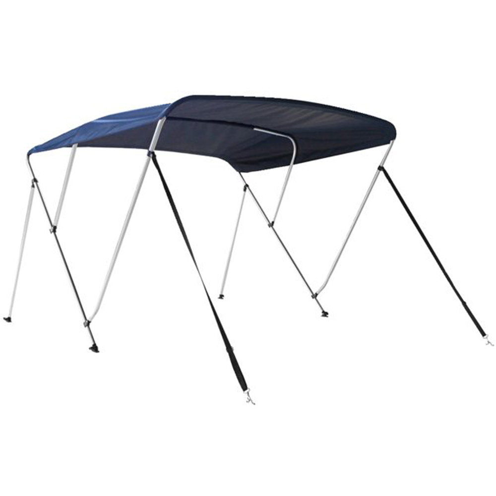 Talamex top bimini deluxe 3 arceaux 183 x 137 - 152 x 117cm bleu marine foto 1