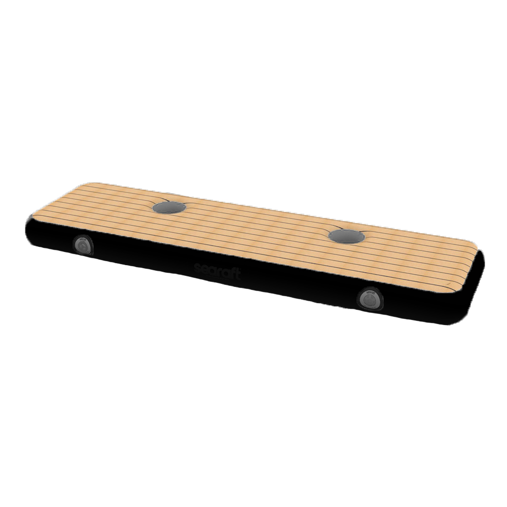 SeaRaft Airstep transom bumper large teak deck noir foto 1