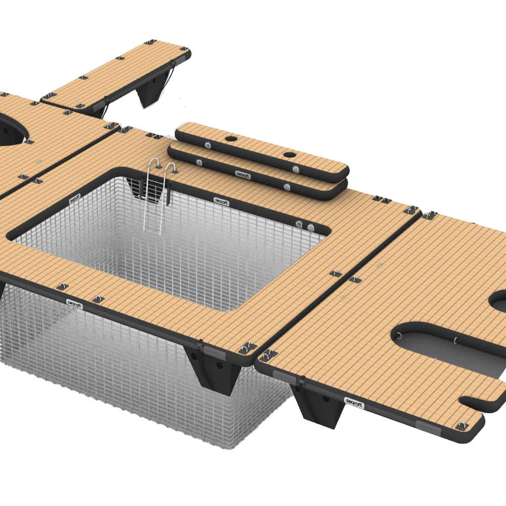 SeaRaft Airstep transom bumper large teak deck noir 2