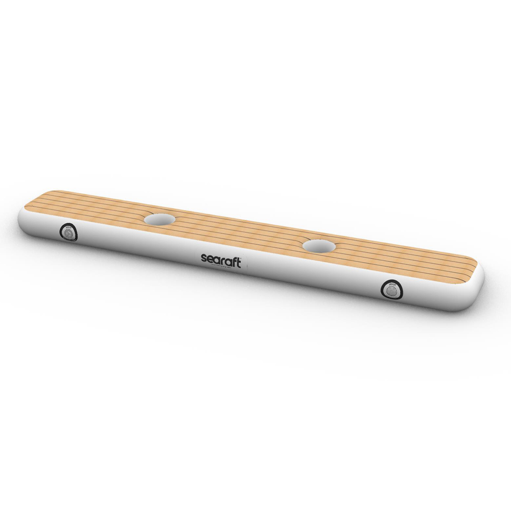 SeaRaft Airstep transom bumper x-large teak deck gris foto 1