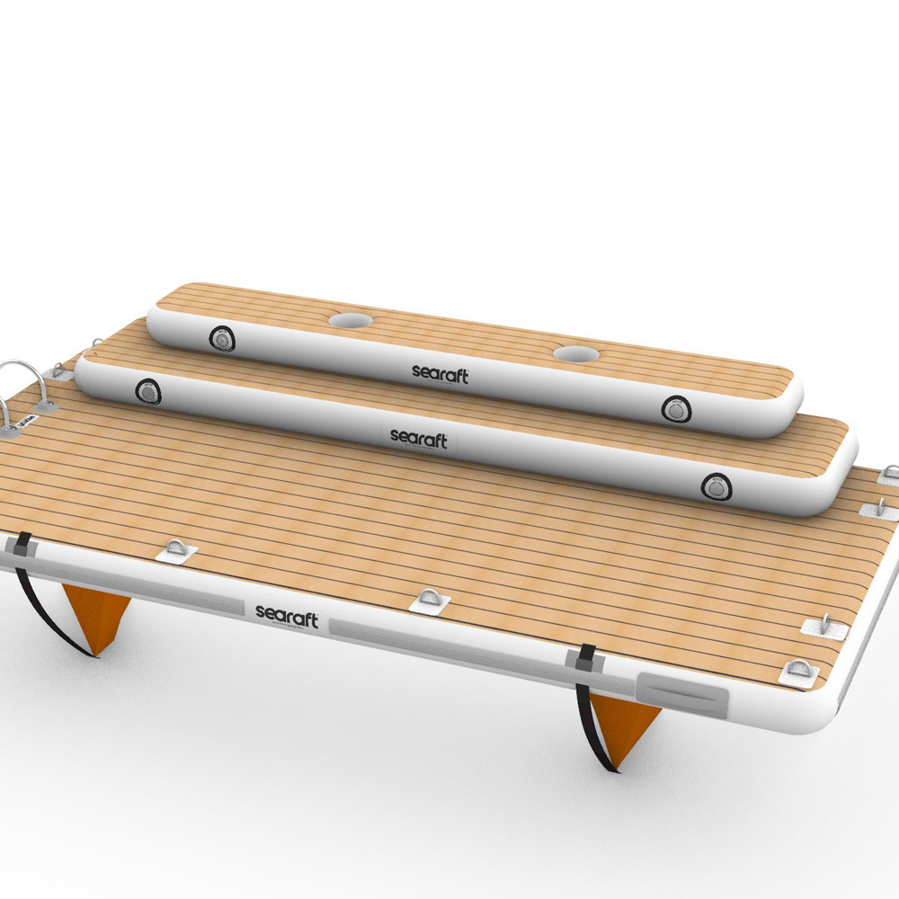 SeaRaft Airstep transom bumper x-large teak deck gris 2