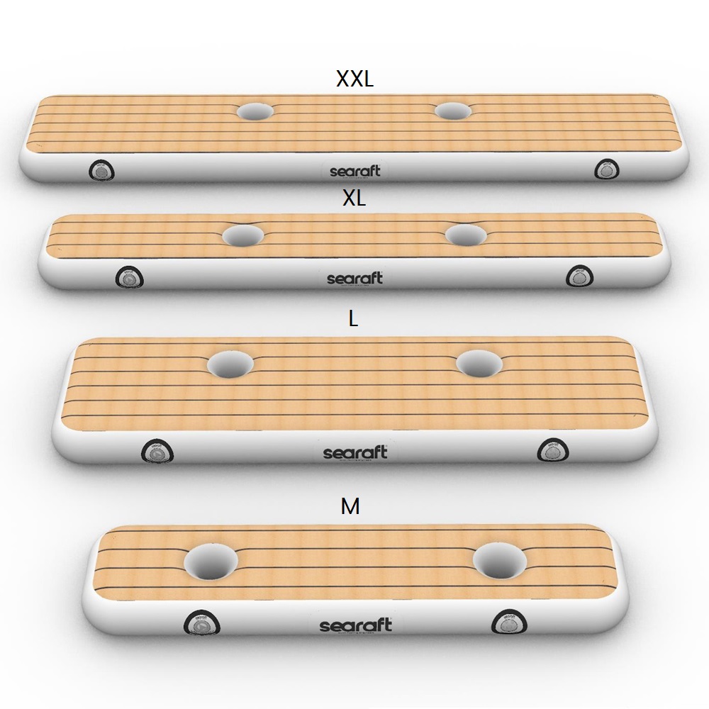 SeaRaft Airstep transom bumper x-large teak deck gris 3