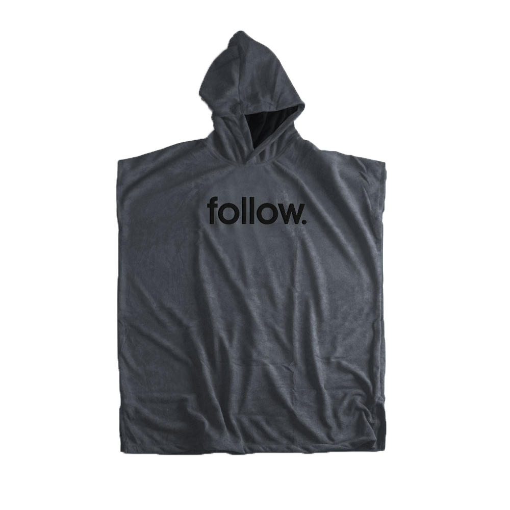 Poncho à capuche Towelie gris unisexe