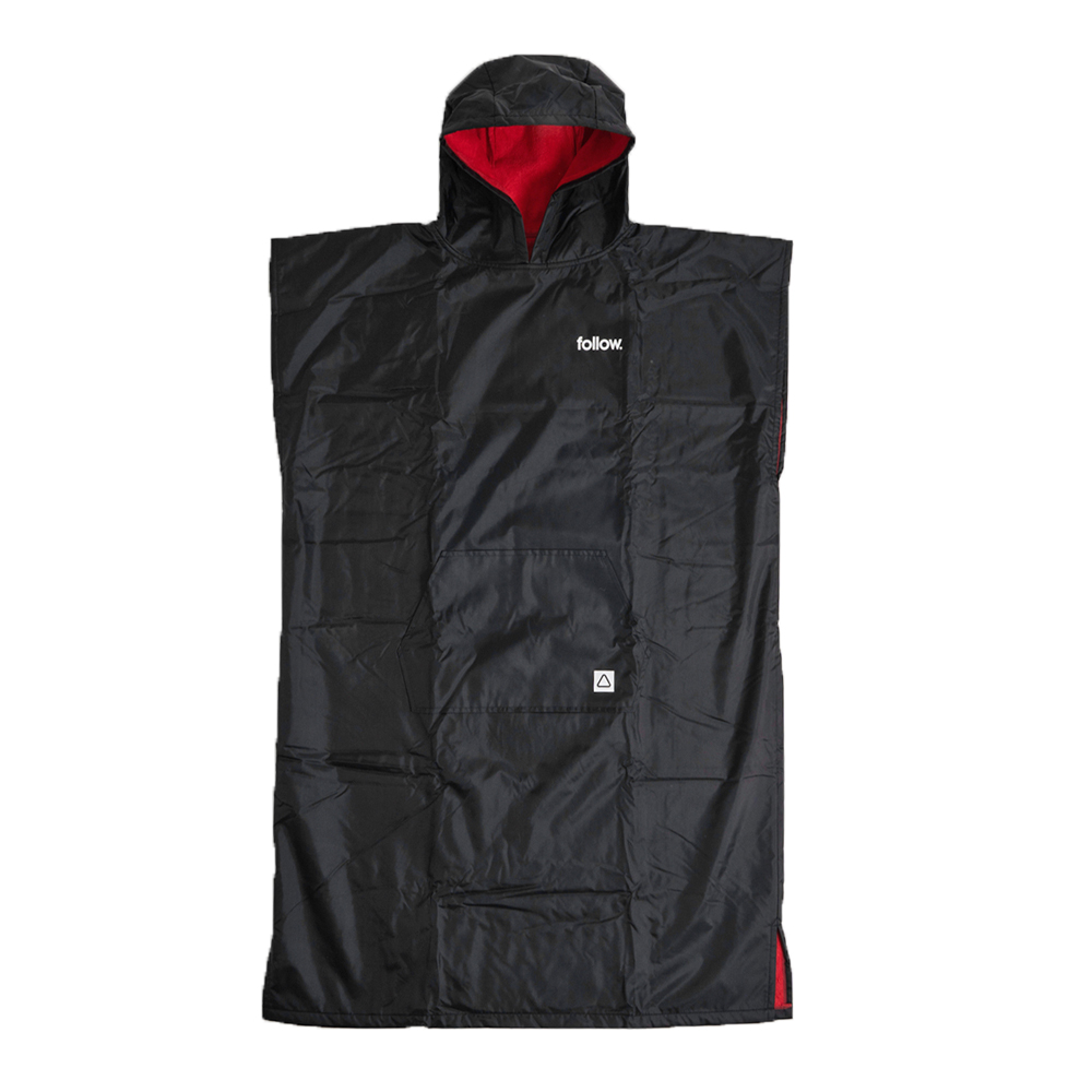 Hooded Towelie poncho de pluie à capuche noir unisexe