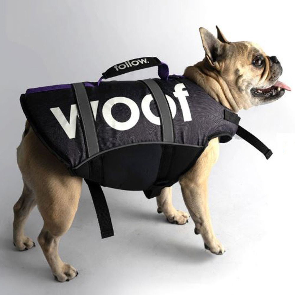 Follow gilet de sauvetage pour chien noir foto 1