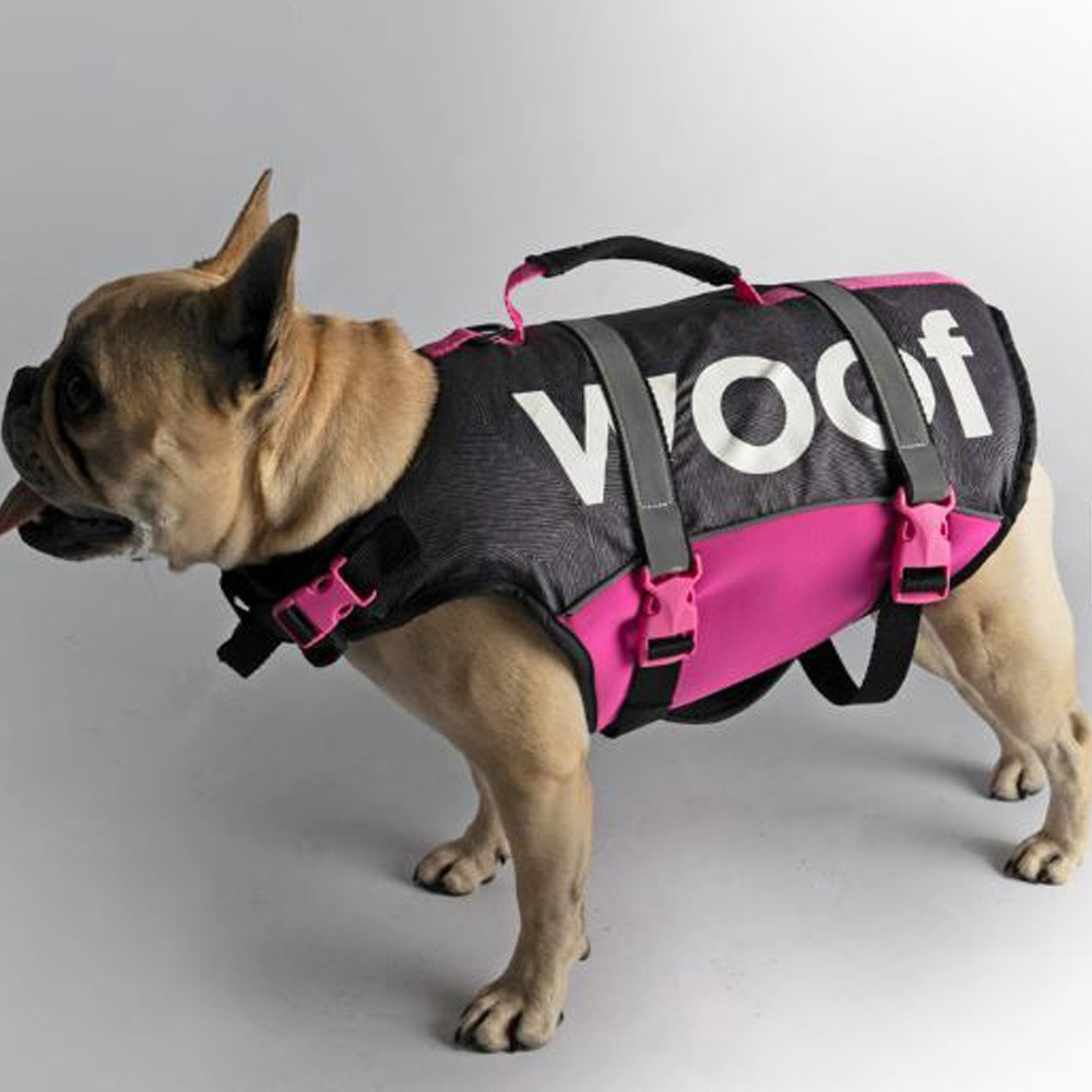 gilet de sauvetage pour chien rose