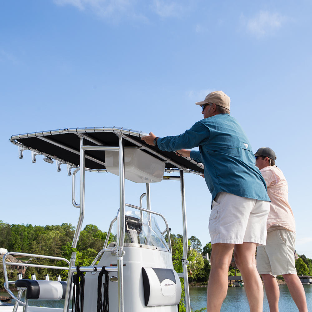 Fishmaster Pro T-Top noir avec toile navy 5