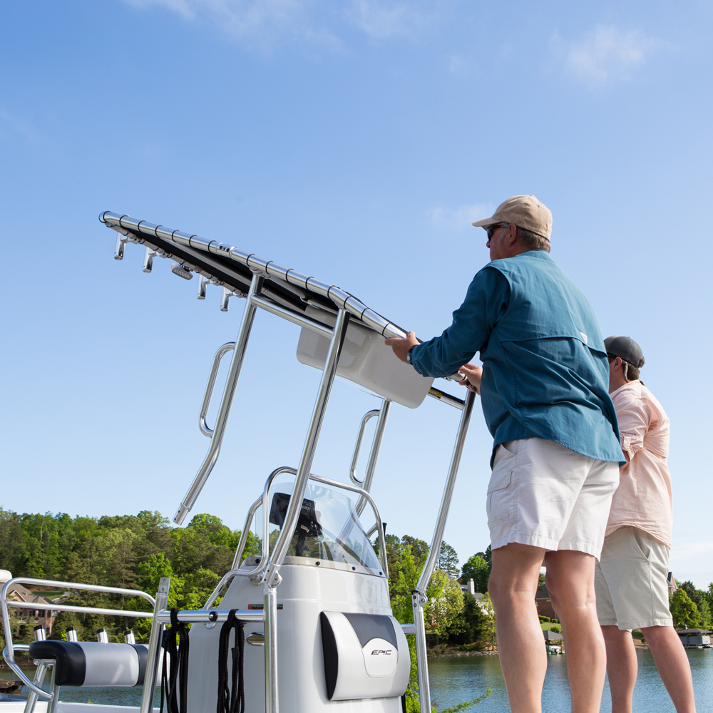 Fishmaster Pro T-Top noir avec toile navy 6