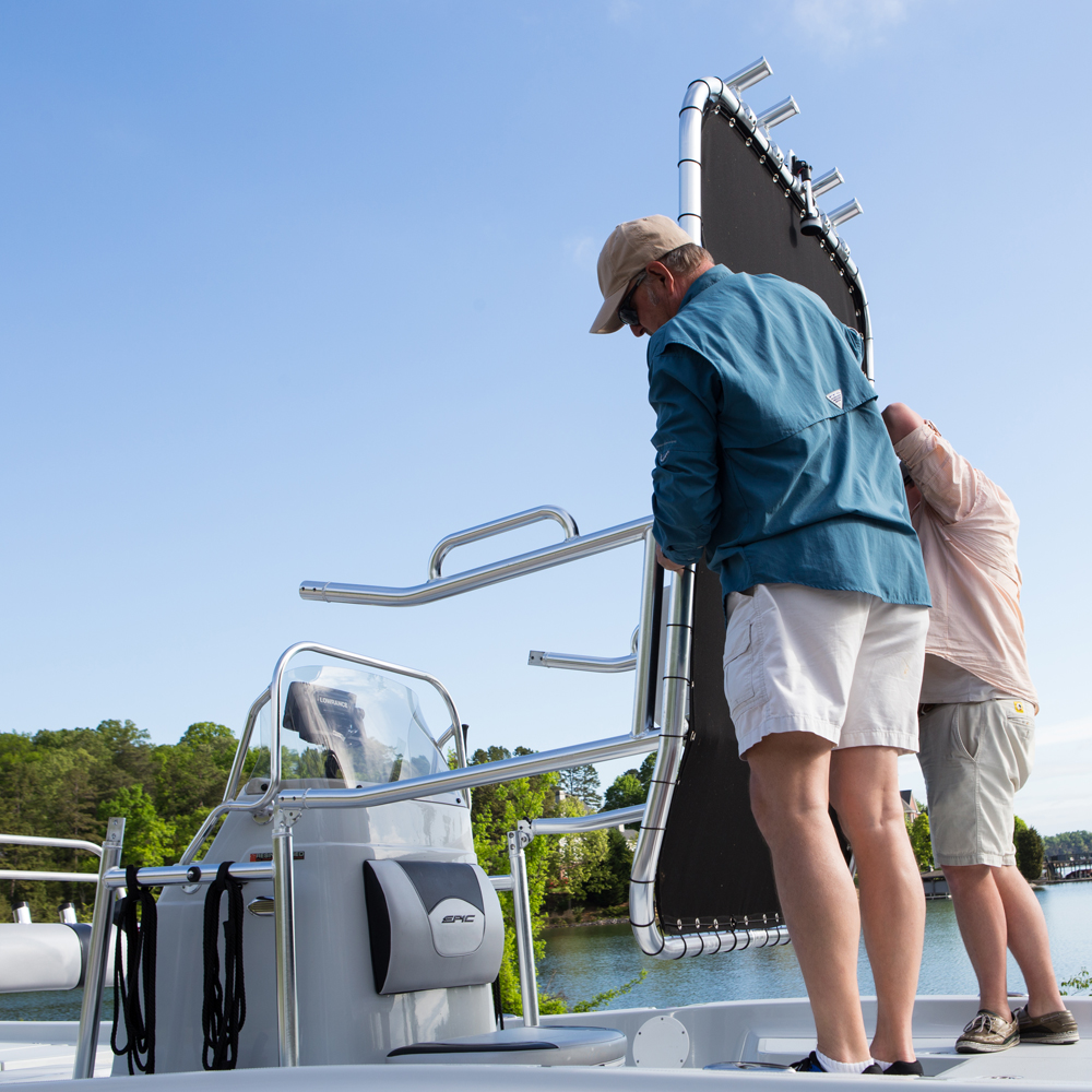 Fishmaster Pro T-Top noir avec toile navy 7
