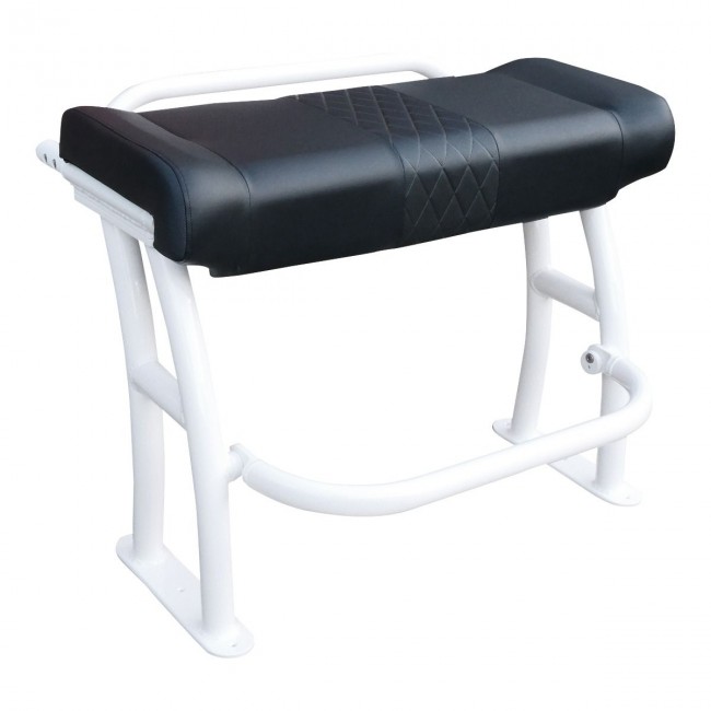Fishmaster Pro T-Top chaise blanche avec coussin noir incl. rail foto 1