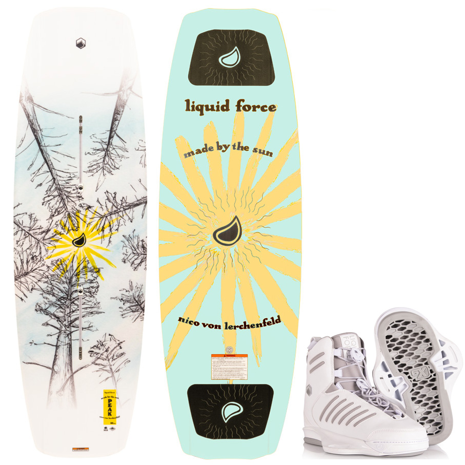 Liquid Force ensemble de wakeboard Peak 145 cm et chausses Tao 6x foto 1