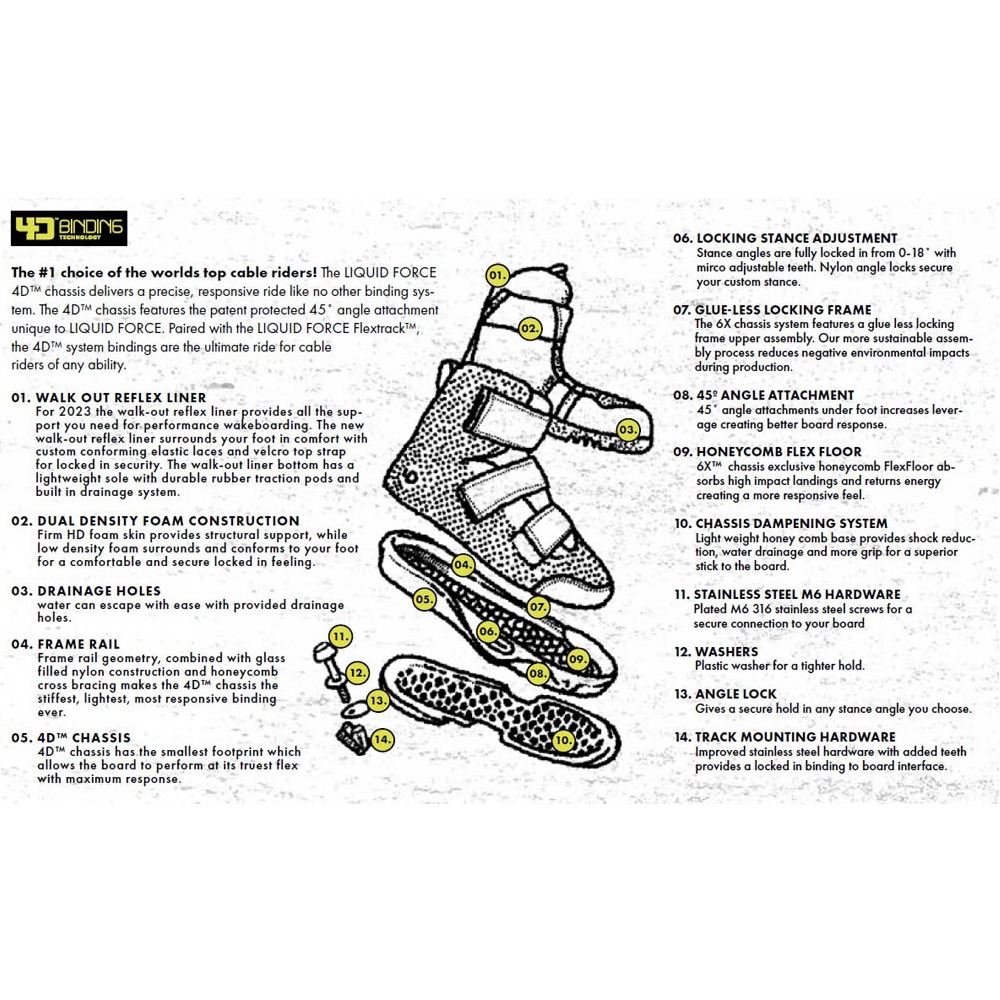 Liquid Force idol 4D chausses de wakeboard brunes 4