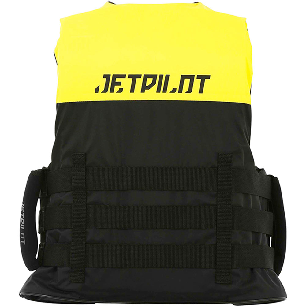 Jetpilot Strike gilet de sauvetage nylon jaune avec poignées super adhérentes