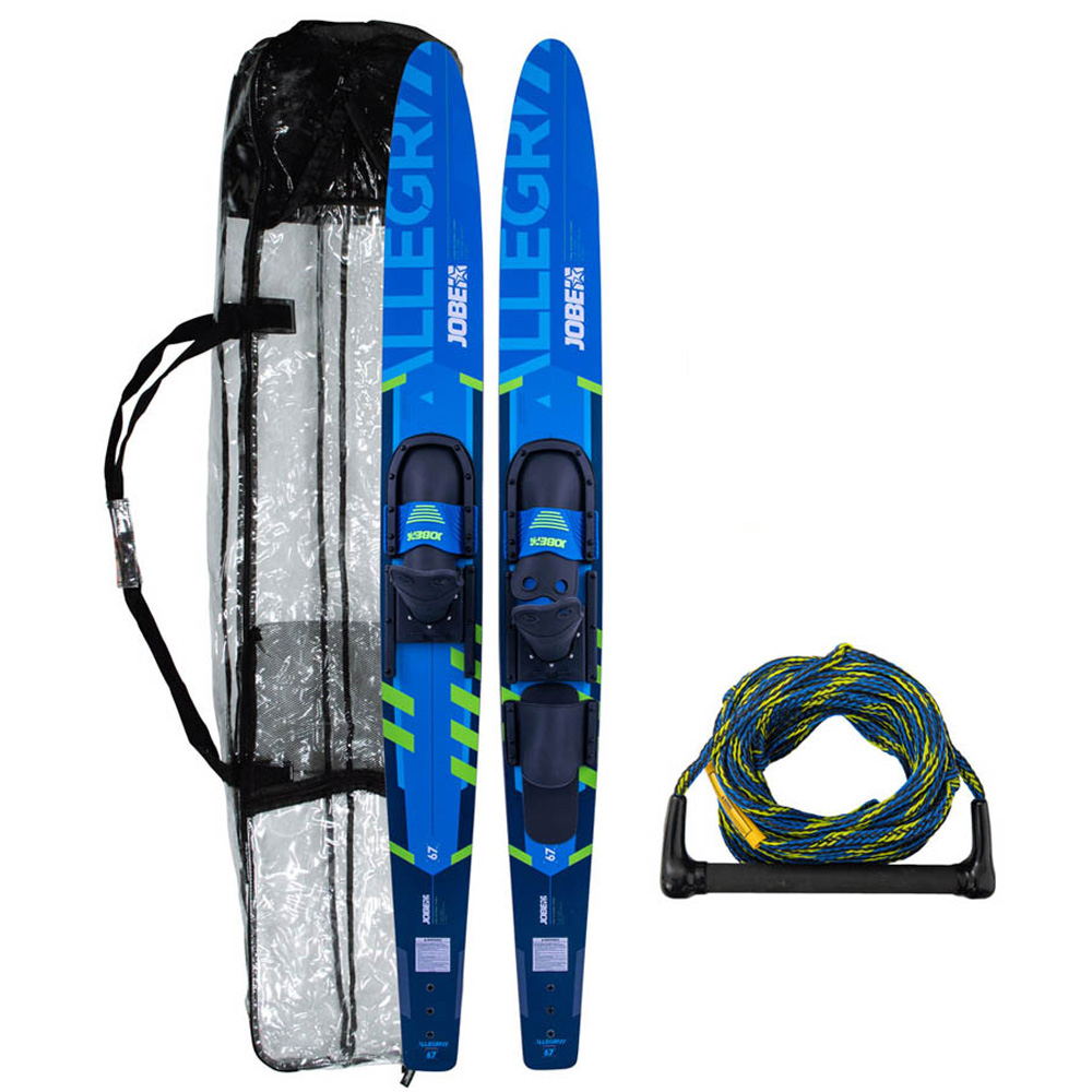 Jobe Allegre ensemble de ski nautique 67'' bleu avec corde de ski nautique et sac