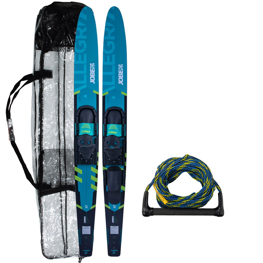 Jobe Allegre ensemble de ski nautique 67'' teal avec corde de ski nautique et sac