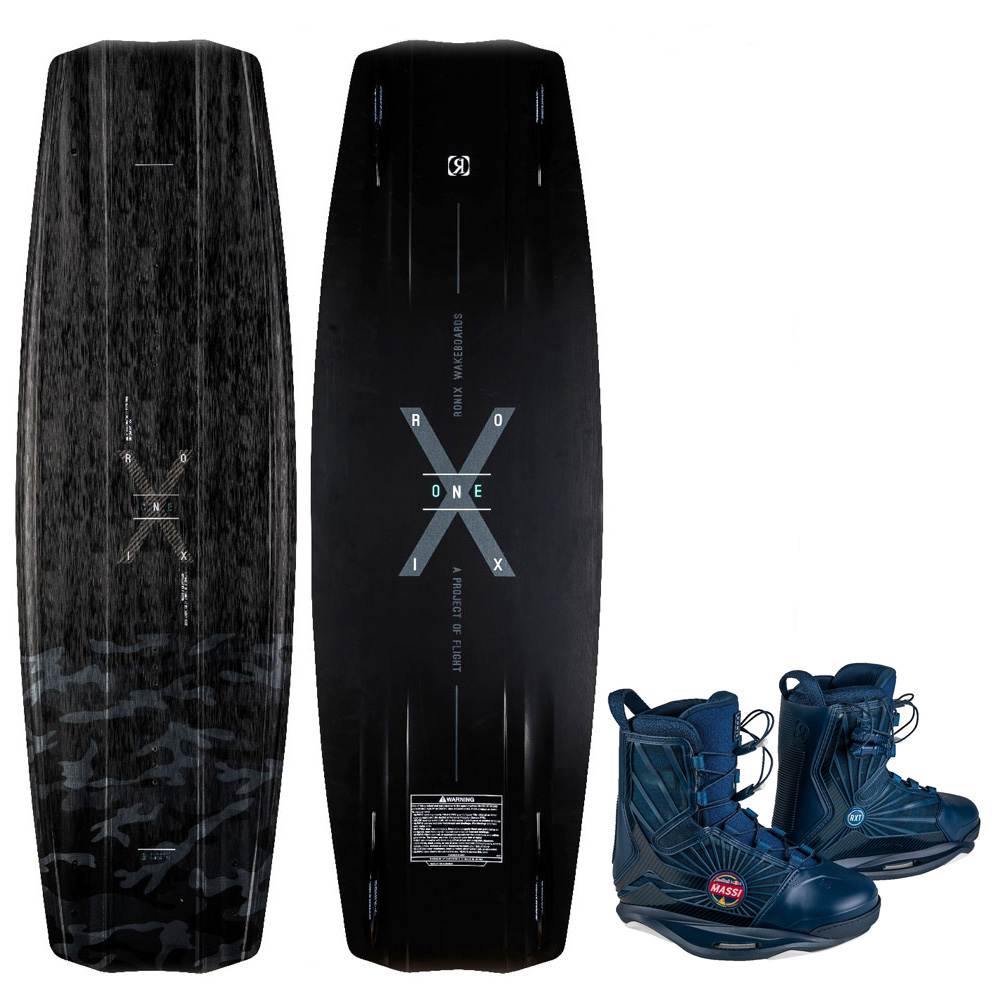 Ronix ensemble de wakeboard RXT blackout technology 144 cm et chausses RXT red b