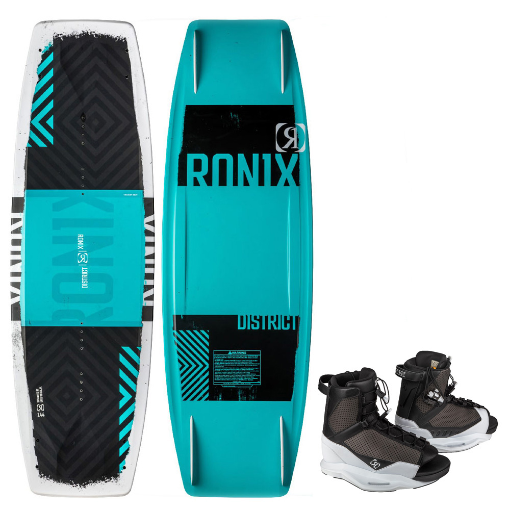 Ronix ensemble de wakeboard District modello 138 cm et chausses District