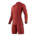 The One Longarm Shorty 3/2mm combinaison homme zipfree rouge