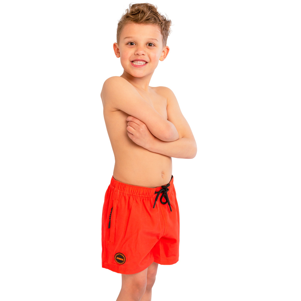 short de bain garçon Fire orange